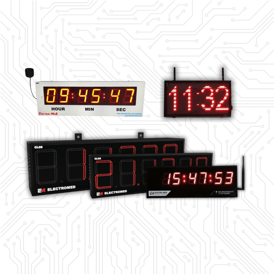 Jumbo Clock | Large Digital Clock - Electromed Engineer